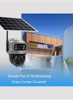 إكس أل تي كاميرا WIFI تعمل بالطاقة الشمسية PTZ 360 درجة عرض كاميرا مراقبة خارجية تعمل بالطاقة الشمسية.  - Image 3