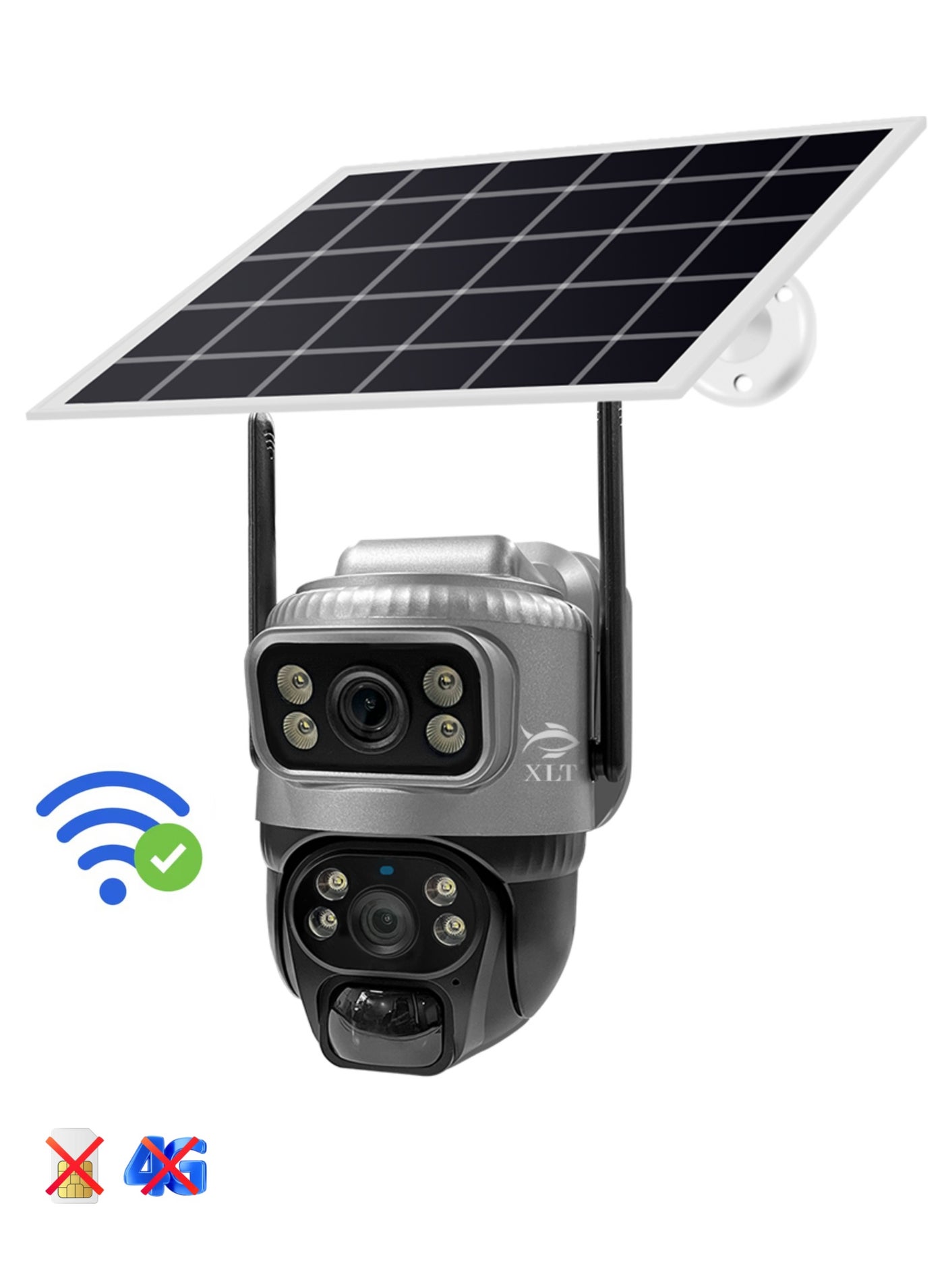 XLT XLT Solar Camera Ptz Solar Powered Outdoor Security Camera PTZ360