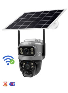 إكس أل تي كاميرا WIFI تعمل بالطاقة الشمسية PTZ 360 درجة عرض كاميرا مراقبة خارجية تعمل بالطاقة الشمسية.  - Image 1