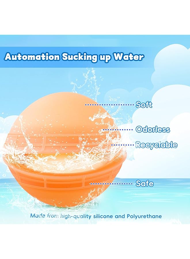 KASTWAVE Reusable Water Balloons For Kids Quick Fill Silicone Water Balloons Fun For Summer Pool & Beach Play 12 Pack With Storage Bag For Outdoor Games - Image 3