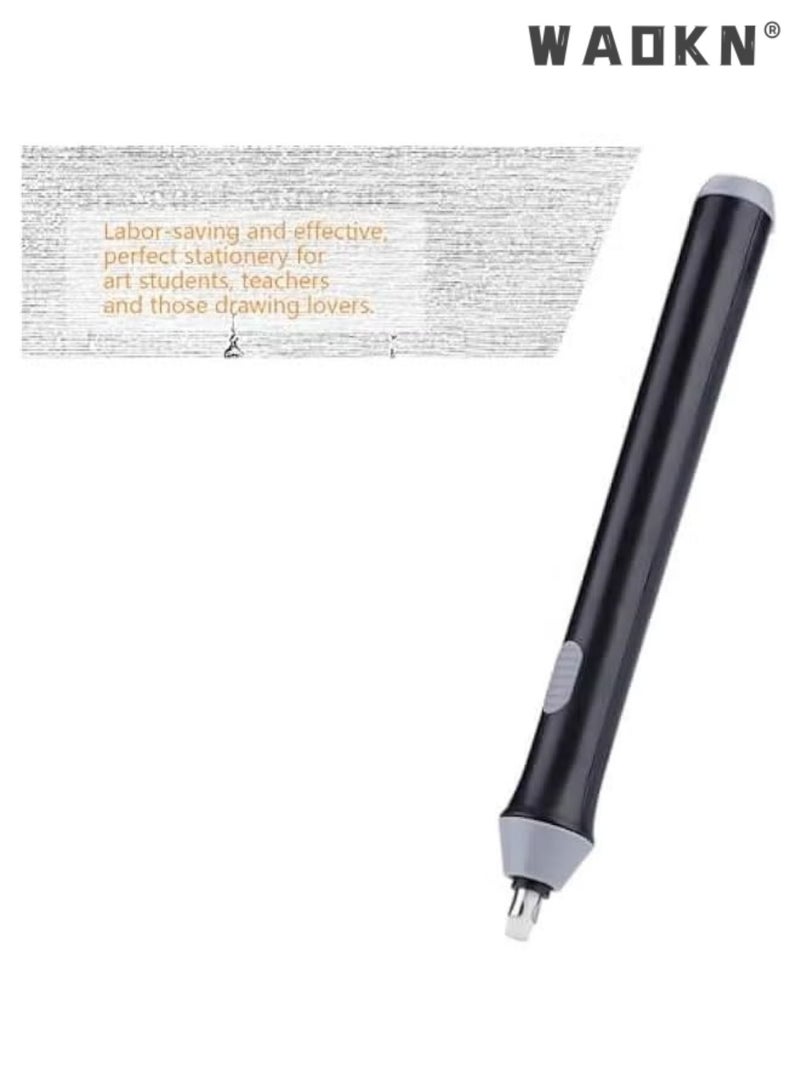 WAOKN Electric Automatic Pencil Eraser, Rechargeable Electric Eraser for Drawing, Artist Eraser Rechargeable for Drafting, Painting, Sketching, Detailer Tool(Black) - Image 2