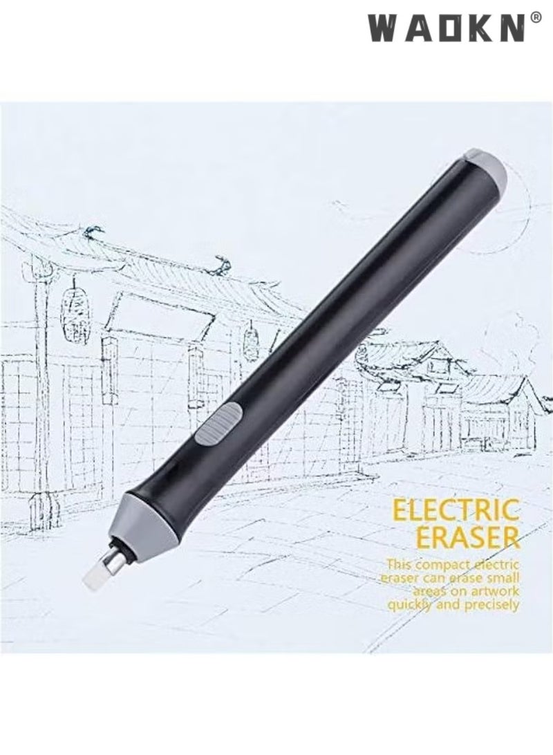WAOKN Electric Automatic Pencil Eraser, Rechargeable Electric Eraser for Drawing, Artist Eraser Rechargeable for Drafting, Painting, Sketching, Detailer Tool(Black) - Image 3
