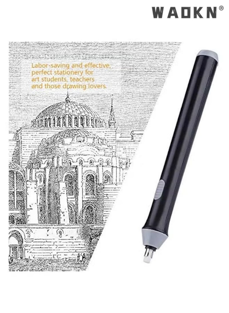 WAOKN Electric Automatic Pencil Eraser, Rechargeable Electric Eraser for Drawing, Artist Eraser Rechargeable for Drafting, Painting, Sketching, Detailer Tool(Black) - Image 4