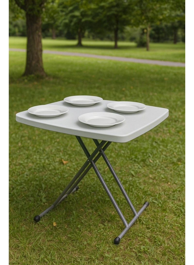 تالا طاولة قابلة للطي مربعة متعددة الاستخدام بمقاس 76×50 سم – خفيفة وسهلة التخزين - Image 2