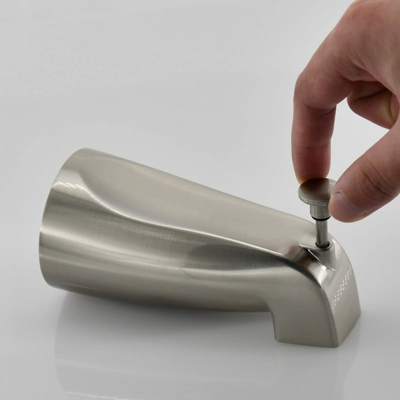 Tearel Slip Fit Tub Spout with Pull-Up Diverter for 1/2 inch Copper Tube, Brushed Nickel - Image 4