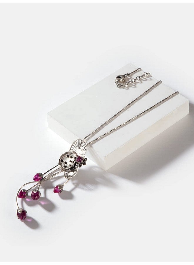 Shaya by CaratLane Oxidised Rise Above Failure Necklace in 925 Silver for Women - Image 4