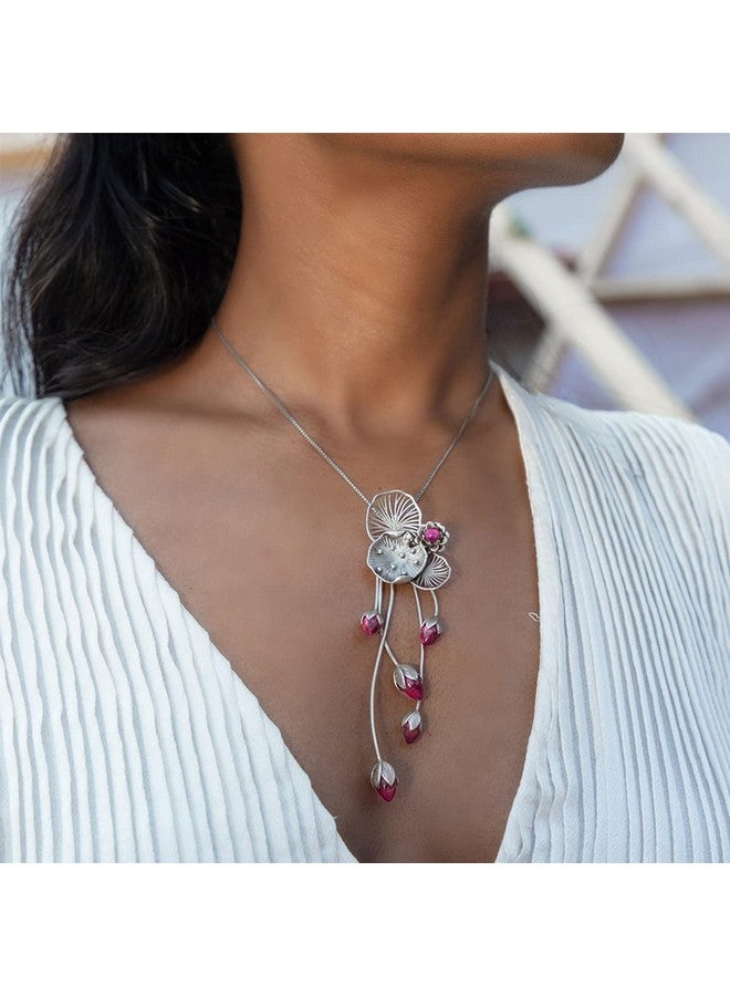 Shaya by CaratLane Oxidised Rise Above Failure Necklace in 925 Silver for Women - Image 2