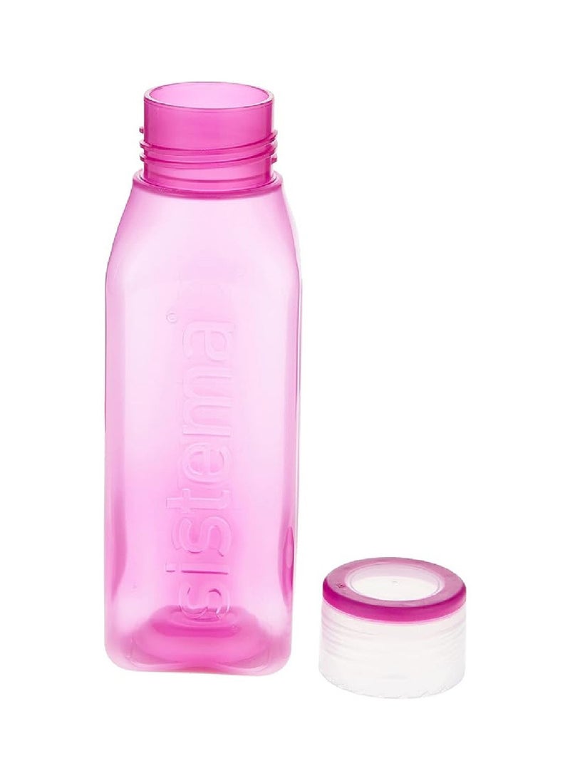 sistema حزمة سناكس ديو من سيستما تتكون من صندوق تخزين الطعام وزجاجة سعة 475 مل. مقاومة للتسرب، قابلة للتكديس، آمنة للاستخدام في الميكروويف وغسالة الصحون وخالية من الفثالات و BPA. وردي، مصنوعة في نيوزيلندا - Image 2