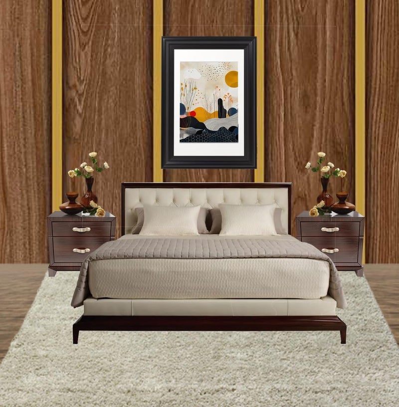 Infinity Decor Wall Stickers DIY Peel and Stick Wallpaper | 45 Cm X 500 Cm | 3D Frame with Tree Adhesive Wallpaper for Living Room Bedroom Office Hall Furniture (Dark Brown) - Image 2