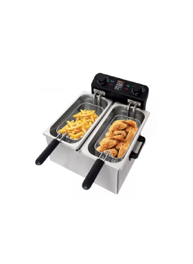 Kolln Stainless Steel Deep Oil Fryer Double Basket 6 L 2800 W 816.102.013 Black/Silver - Image 1