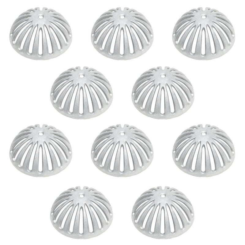 Leyso FSDS Heavy Duty Aluminum Dome Sink Drain Strainer Floor Drain Cover for Kitchen Restaurant Bar Buffet or Food Service 514 Diameter x 214H 10 pcs