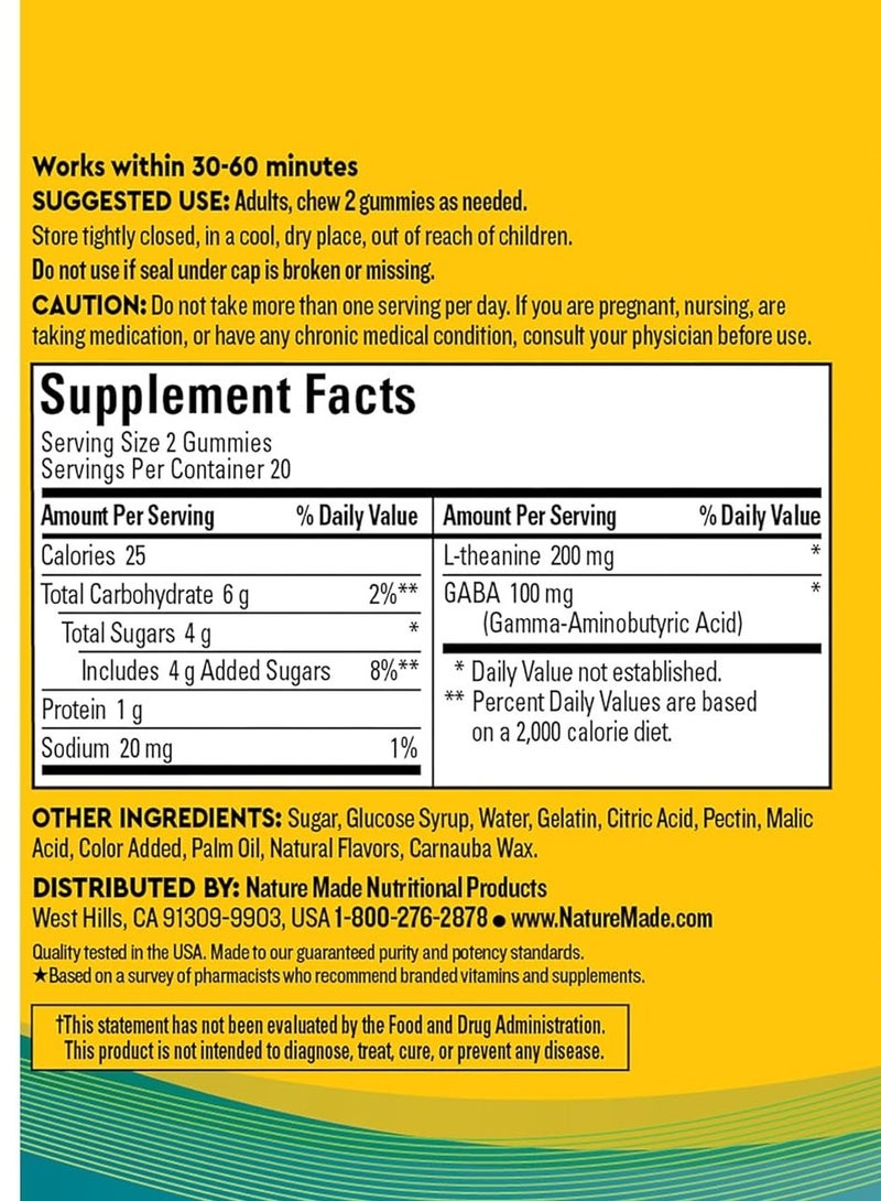 Nature Made Wellblends Stress Relief, Strawberry Flavors, 40 Gummies - Image 2