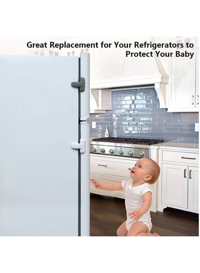 Happy D 5PCSHome Fridge Freezer Door Lock White - Image 5