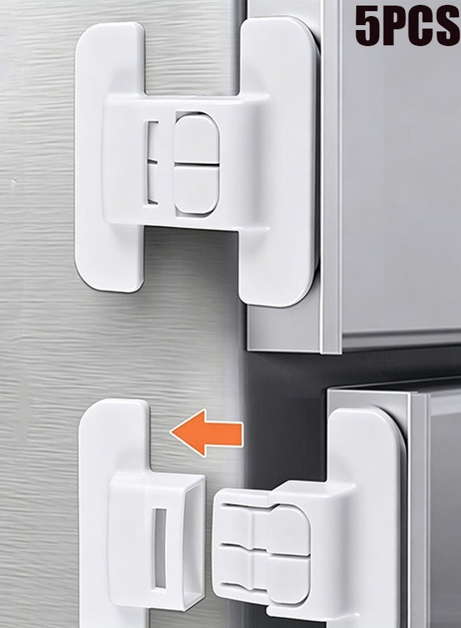Happy D 5PCSHome Fridge Freezer Door Lock White - Image 1
