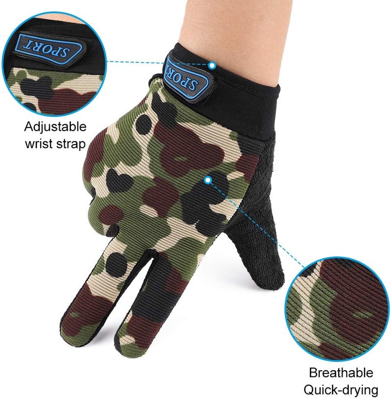 accmor Kids Cycling Gloves - Breathable Non-Slip Full Finger Gloves for Child Cycling, Climbing, Riding, Biking & Outdoor Sports (4-10 Years Boys & Girls) - Image 4