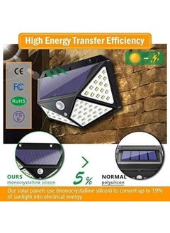 ELTRAZONE 4-Pack LED Solar Wall Lights with PIR Motion Sensor - Waterproof Outdoor Garden Lamp, 114 LED, Wide Angle Sunlight  - Image 4