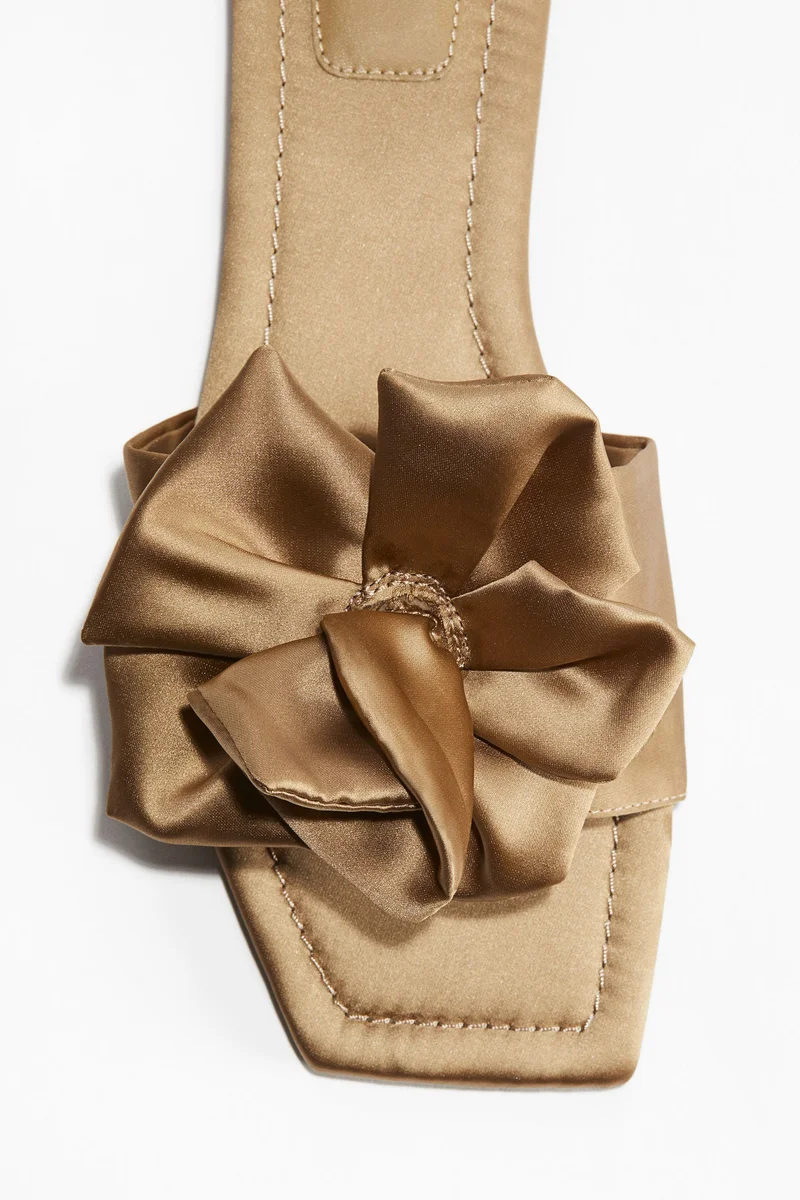 H&M Appliquéd satin sandals
