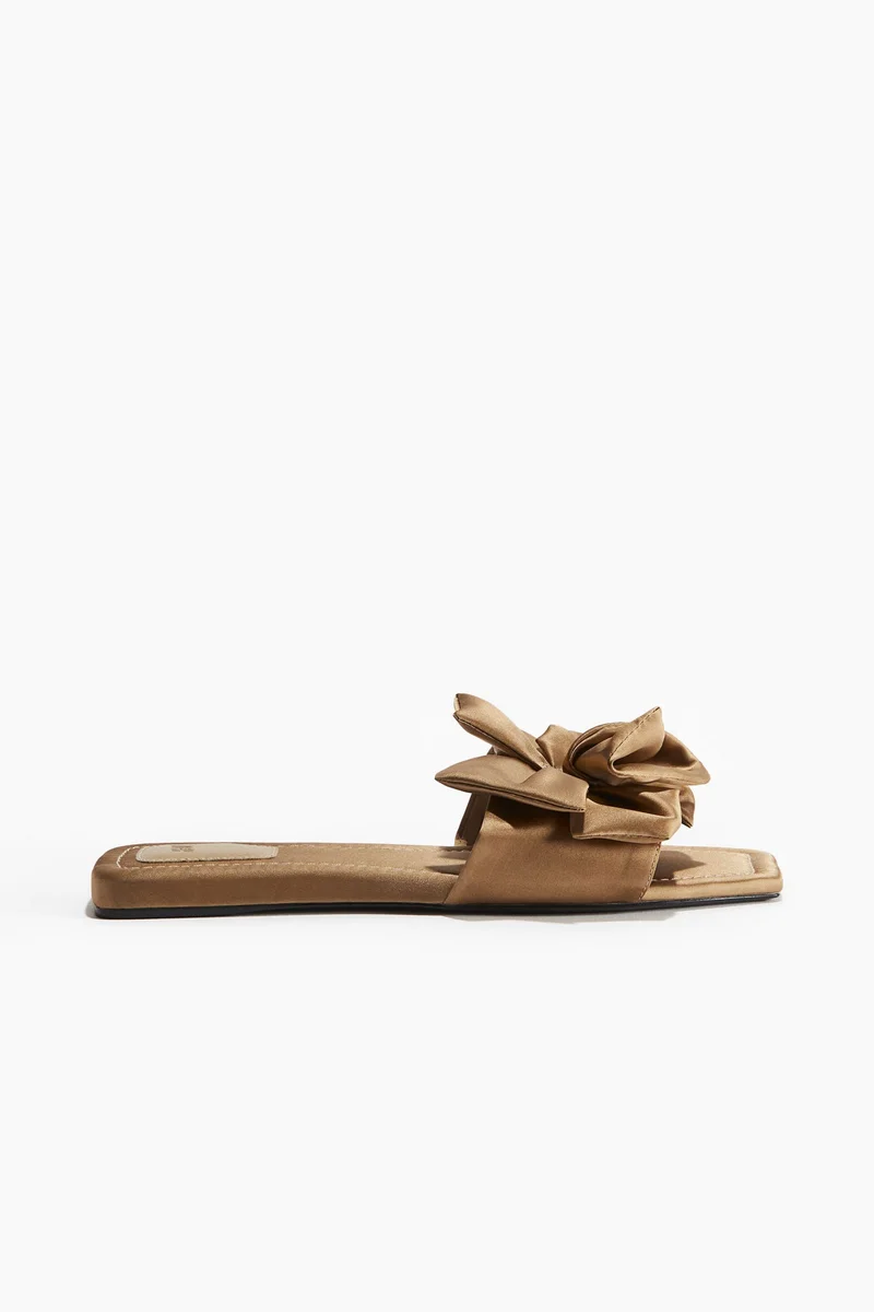 H&M Appliquéd satin sandals
