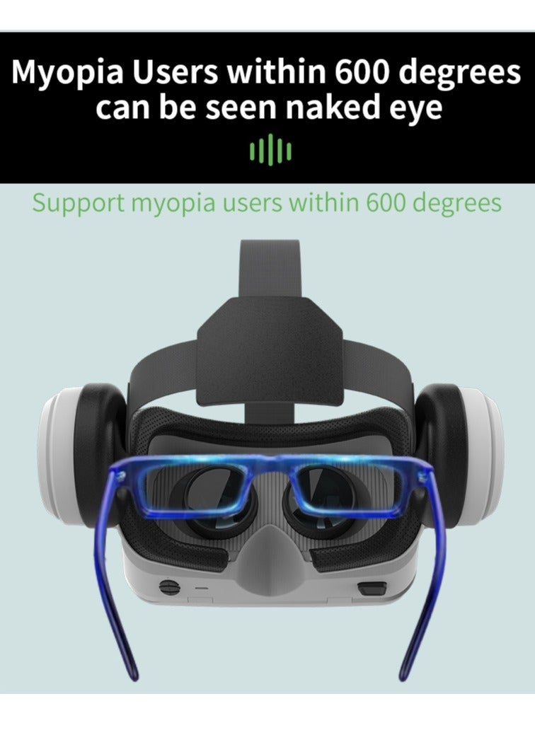 VR SHINECON HD 3D VR Glasses Virtual Reality Headset for VR Games and 3D Movies, VR Goggles for Smartphones(black) - Image 3