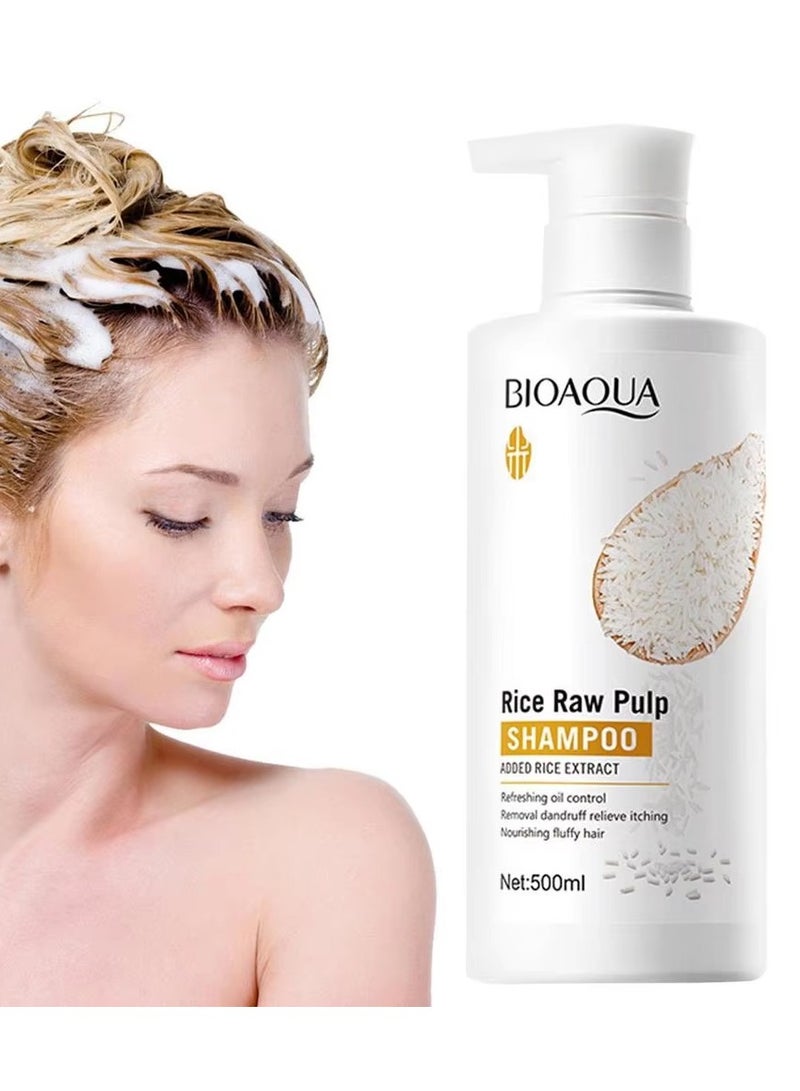 Bioaqua Rice Shampoo Oil Control Cleansing Shampoo 500ML - Image 1