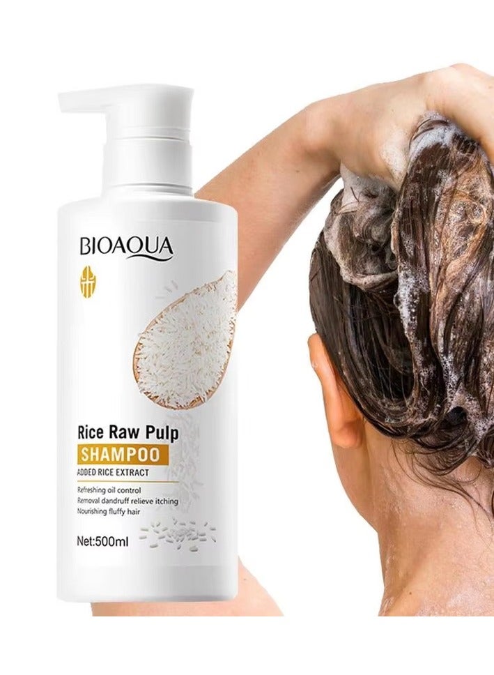 Bioaqua Rice Shampoo Oil Control Cleansing Shampoo 500ML - Image 2