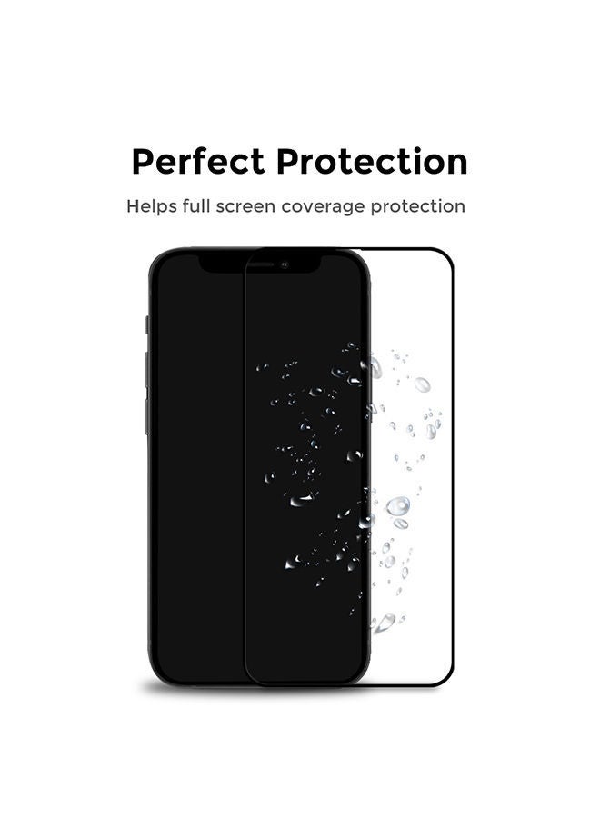 NIBEMINENT Pack of 2 Tempered Glass Screen Protector For Samsung Galaxy F62/M62 Black - Image 4