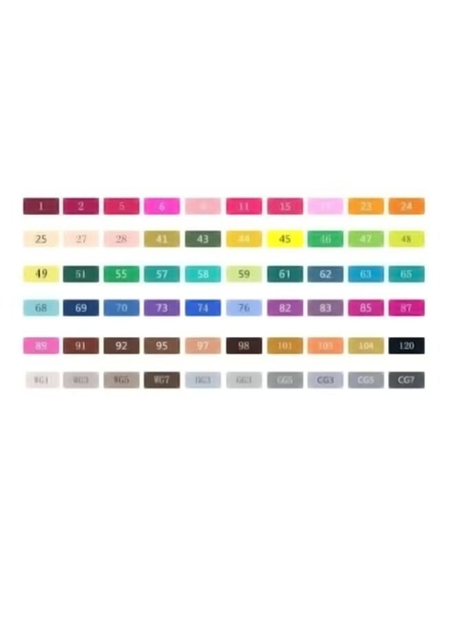 TOUCHFIVE Professional Alcohol-Based Art Markers Set, Double-Ended Fine & Broad Tips, Multicolored - Image 1