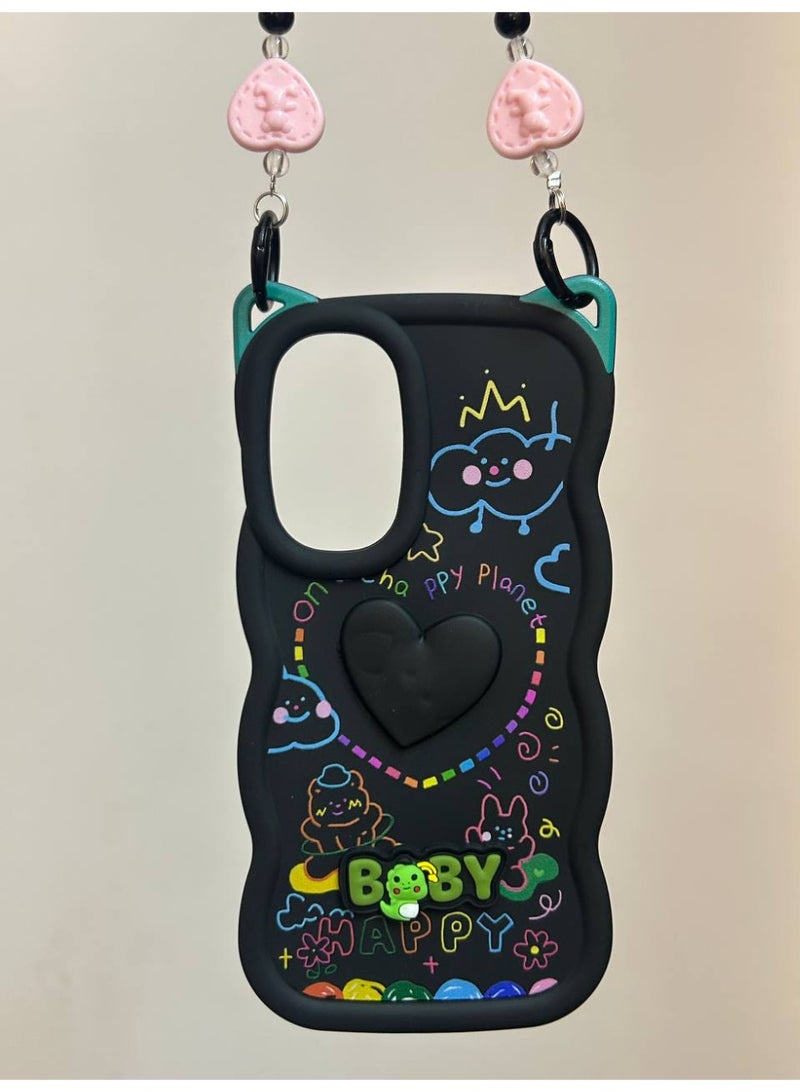 A new cartoon-designed back cover in the shape of a heart with the word "BABY" on it, compatible with the Samsung A36 phone. - Image 1