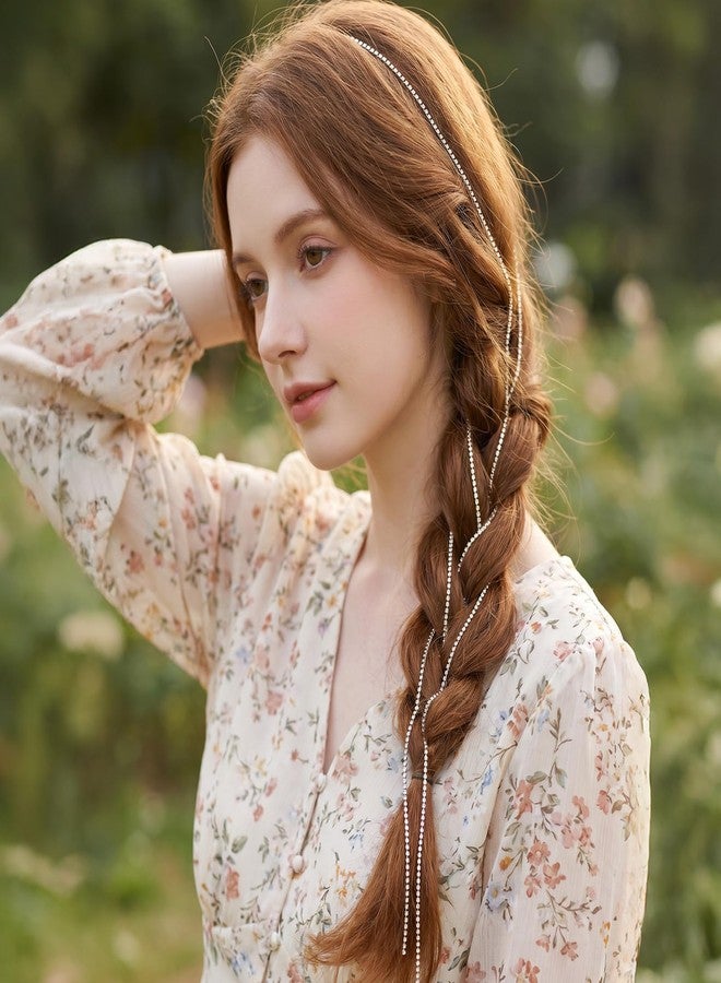 WJIAAA 8Pcs Rhinestone Hair Chain for Braids, Hair Jewelry Accessories - Image 2
