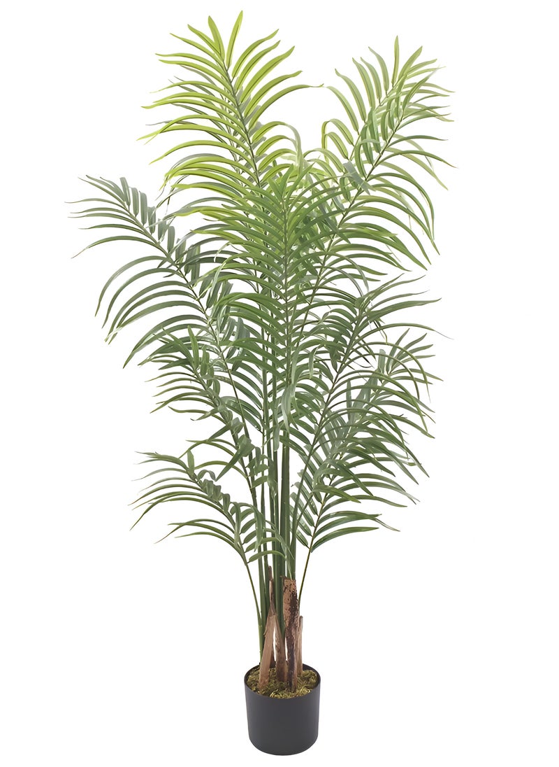 ESSENTIALS 360 Artificial Plant Areca Palm Tree 150cm High, Artificial Plants Fake Plant with Pot, Outdoor & Indoor Artificial Tree for Home Decor, Lifelike Texture Faux trees, Decorative Faux Plants  - Image 1