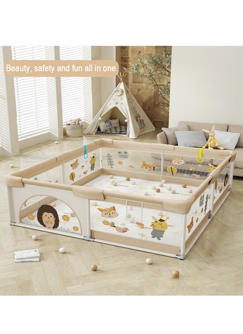 Family Paradise Baby Playpen - Baby and Toddler Fence 150 x 180cm Baby Fence Play Area Children's Playground Portable Children's Activity Centre Non-Slip Suction Cups and Soft Breathable(Without cushion) - pzsku/Z28EF9842B3973AE50844Z/45/_/1733993131/6d9d8012-f6f6-4001-a21c-af45b44bb8bb