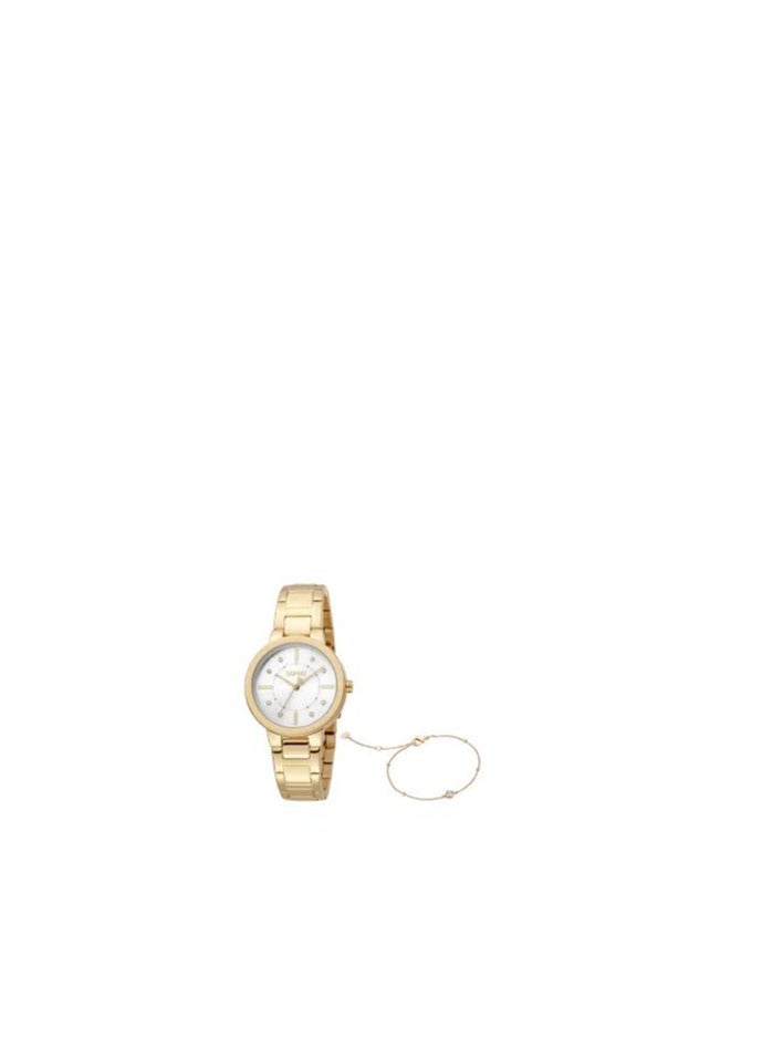 ESPRIT Watch for Women, Quartz Movement, Analog Display, Gold Stainless Steel Strap-ES1L246M0065 - Image 1