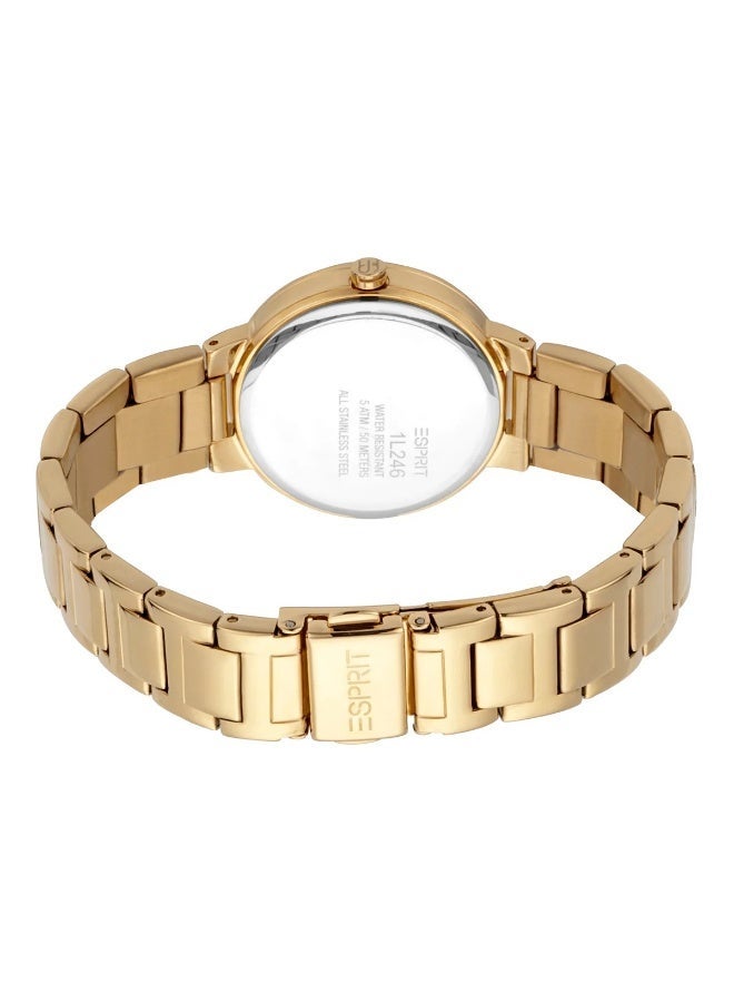 ESPRIT Watch for Women, Quartz Movement, Analog Display, Gold Stainless Steel Strap-ES1L246M0065 - Image 3