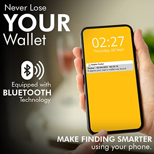 tag8 Dolphin Smart Leather Wallet for Men, GPS Bluetooth Tracker Enabled Purse for Men to Find & Locate It, Anti-Theft RFID Blocking Wallet with 8 Card Slot, Works with Android & iOS, Timeless Tan - Image 4