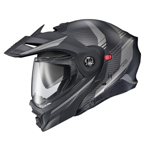 ScorpionEXO AT960 Modular Adventure Street Motorcycle Helmet with Bluetooth Ready Speaker Pockets DOT ECE Approved Monk Phantom Large - Image 1