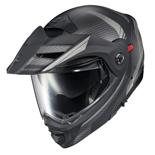 ScorpionEXO AT960 Modular Adventure Street Motorcycle Helmet with Bluetooth Ready Speaker Pockets DOT ECE Approved Monk Phantom Large - Image 3