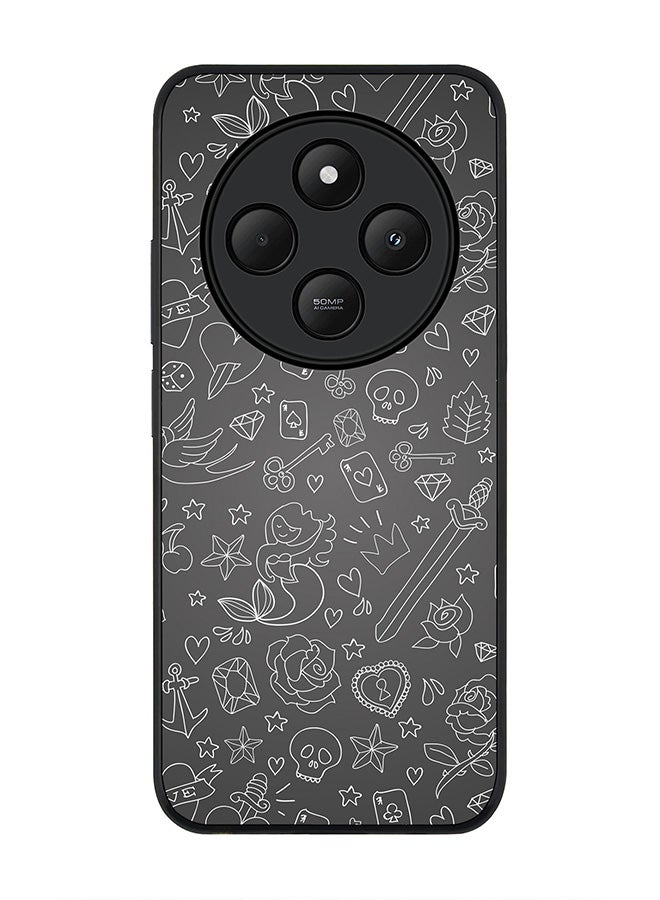 Stylizedd For Xiaomi Poco C75 Case,Slim fit Camera Protection, Shockproof Thin Phone cover - Doodles - Image 1