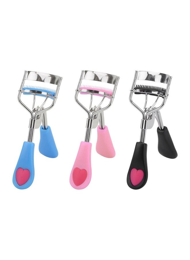 CfoPiryx 3Pcs Eyelash Curler With Built In Comb False Eyelashes Accessory Professional Eyes Makeup Tools For Women Curled Eyelashes(Size:3 Pcs) - Image 1