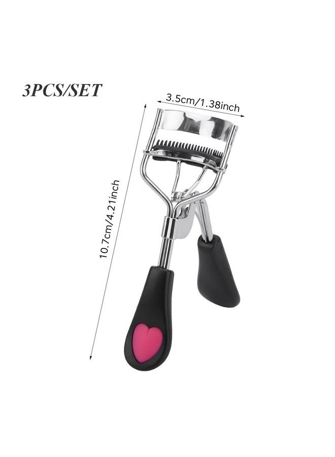 CfoPiryx 3Pcs Eyelash Curler With Built In Comb False Eyelashes Accessory Professional Eyes Makeup Tools For Women Curled Eyelashes(Size:3 Pcs) - Image 2