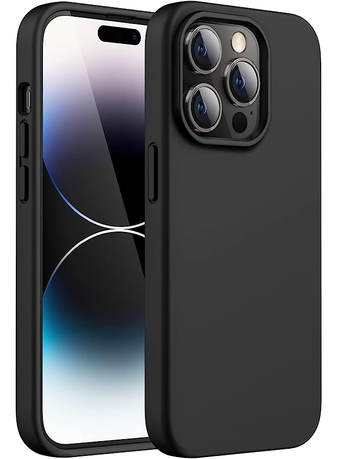 Jetech Silicone Case For Iphone 14 Pro Max 6.7-Inch, Silky-Soft Touch Full-Body Protective Phone Case, Shockproof Cover With Microfiber Lining (Black) - Image 1