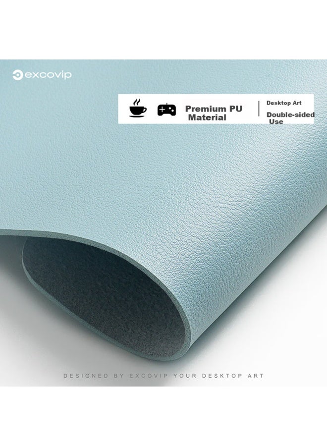 Exco Mouse Pad Small Size Leather Office Gaming Waterproof Leather Notebook Desktop Computer Portable Anti-slip Washable Mat Light Blue 0428 - Image 3