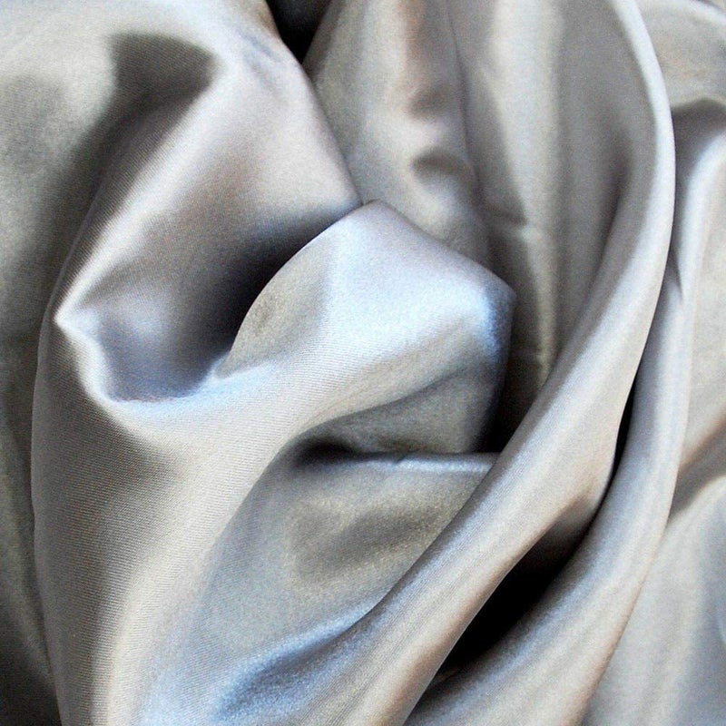 M Fabrics أقمشة M قماش ساتان حريري ناعم غير مخيط يستخدم لفستان وأغطية الوسائد وقماش مجعد مادة عادية حرير ولمعان عرض 44 2 متر أحمر - Image 2