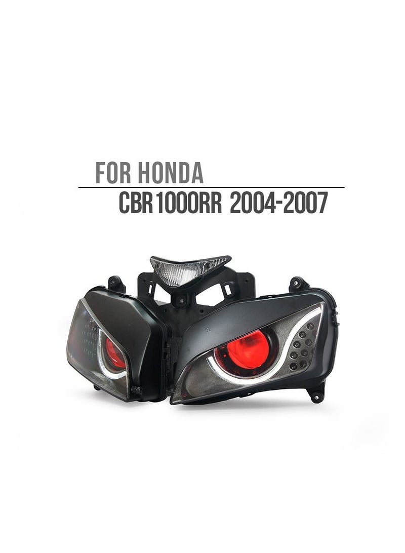 Generic LED Optical Fiber Headlight Assembly V2 Fit for Honda CBR1000RR 2004-2007  - Image 1