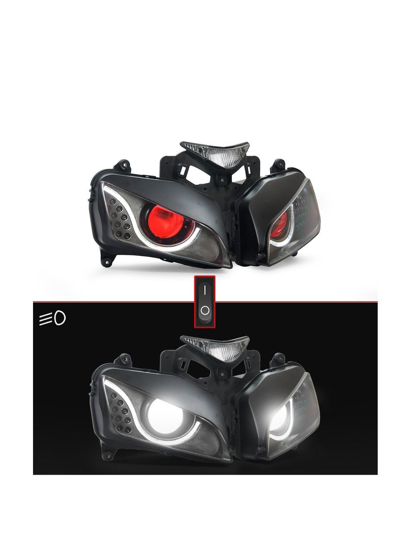Generic LED Optical Fiber Headlight Assembly V2 Fit for Honda CBR1000RR 2004-2007  - Image 5