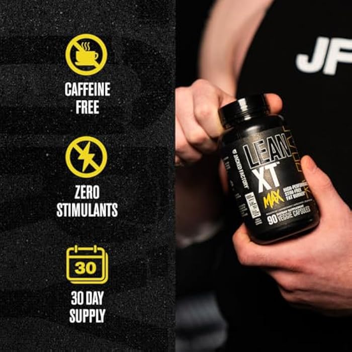Jacked Factory جاكد فاكوري ليان-إكس تي ماكس - حارق دهون عالي الأداء بدون منشطات مع كارنيبيور، مستخلص الشاي الأخضر، إينو سليم، وفورس لين لزيادة الأيض، فقدان الوزن، وكبح الشهية - 90 حبة - Image 2