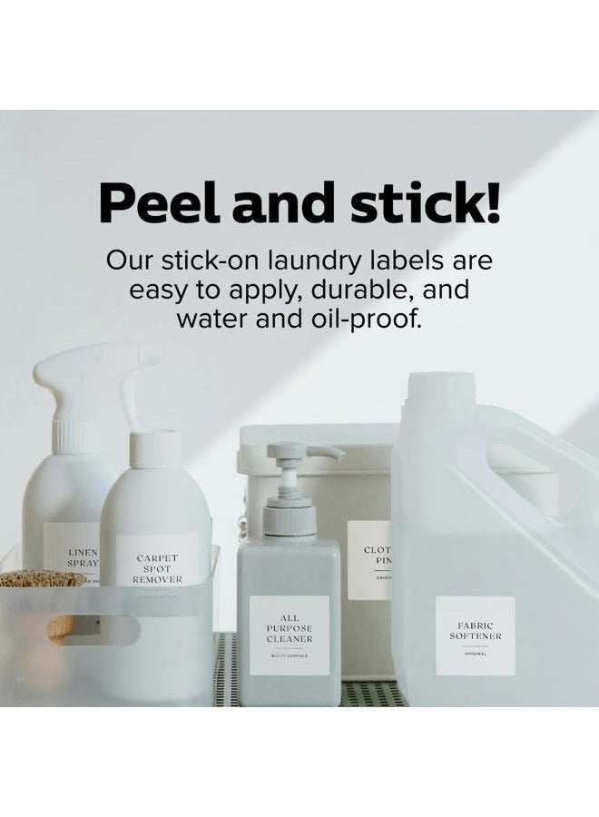 ThreeKin Collective Calla Collections Minimalist Laundry Room Labels - Waterproof Stickers for Spray Bottles and Detergent Dispensers, Cleaning Supplies Organizer - Image 4