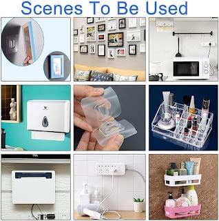 Self Adhesive Waterproof Magic Male Female Wall Sticker Hook Clothing Hanging Towel Hanger for Kitchen Bathroom Utensil Hook Holder Wall Hooks Transparent 5 Pair - Image 4