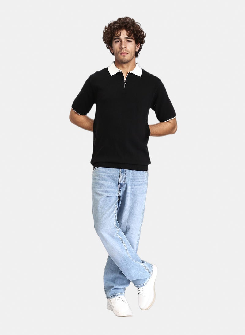RAVIN Men Zipped Polo Shirt with Classic Collar - Image 5