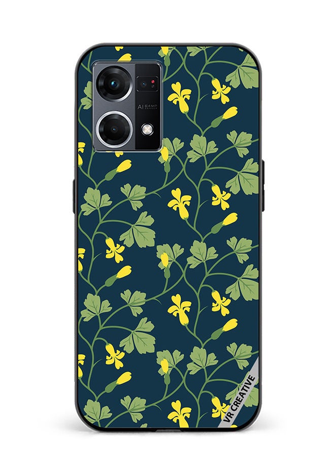 VR CREATIVE Protective Case Cover For Oppo Reno8 4G Flower Design Multicolour - Image 1