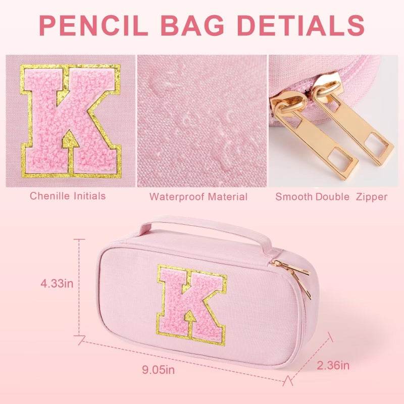 YOOLIFE Pencil Case for Girls Kids, Easter Gifts for Kids Girls Pink Pencil Pouch Cute Pen Case, Birthday Gifts for 3 4 5 6 7 8 9 10 11 12 13 Year Old Girl Kid Daughter, A (Pink) - Image 4